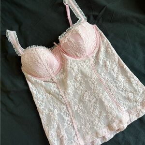 Victoria's Secret Pink Lace bustier/corset top